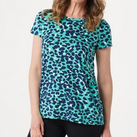 Cuddl Duds Flexwear Split Back Tee 745 - Picture 1 of 2